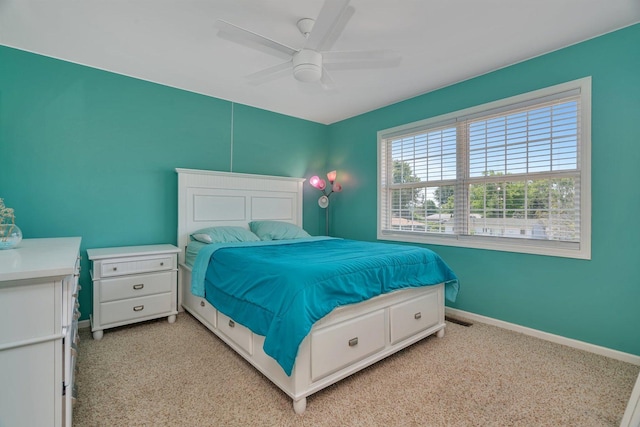 4218 Glenlo Dr, Plainfield, IL 60586 - bedroom with light carpet and ceiling fan