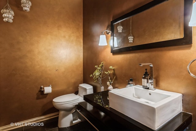 1867 Admiral Ct, Glenview, IL 60026 - half bathroom featuring toilet and vanity