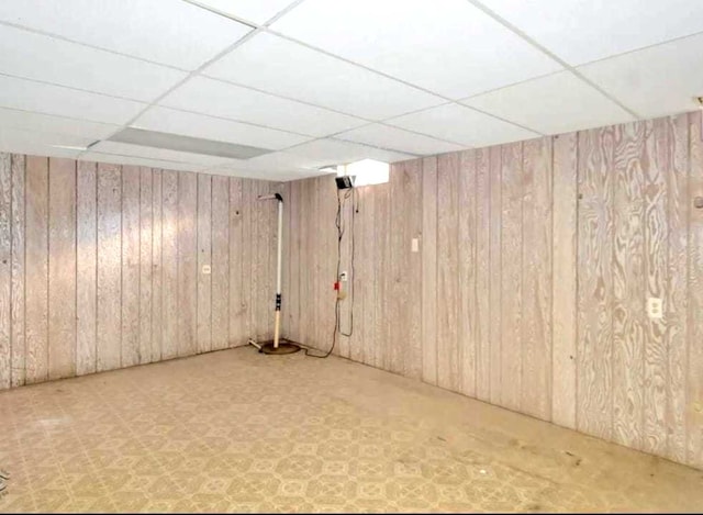 12416 W Prairie Dr, Homer Glen, IL 60491 - finished basement with wood walls and a paneled ceiling