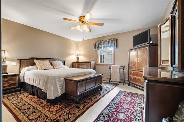 13079 N 1800 E Rd, Pontiac, IL 61764 - bedroom with light carpet and ceiling fan