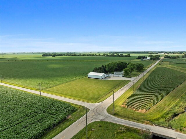 13079 N 1800 E Rd, Pontiac, IL 61764 - aerial view of sparsely populated area featuring rows of crops