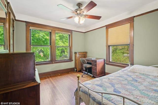 500 Fair Oaks Ave, Oak Park, IL 60302 - bedroom featuring light wood-type flooring and a ceiling fan