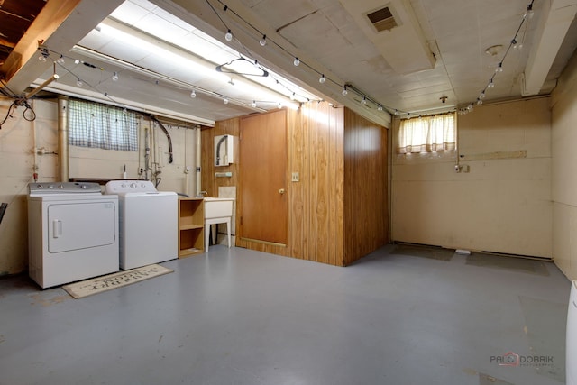 80 N Lake Ave, Third Lake, IL 60030 - unfinished below grade area with washing machine and clothes dryer