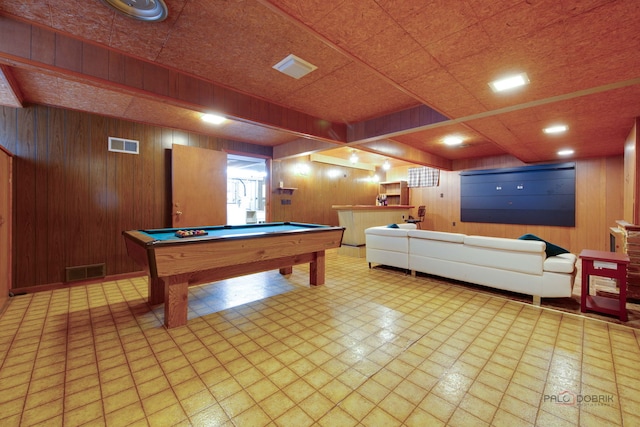 80 N Lake Ave, Third Lake, IL 60030 - playroom with light floors, wooden walls, and pool table