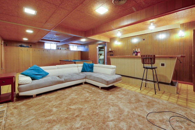 80 N Lake Ave, Third Lake, IL 60030 - living room with wooden walls