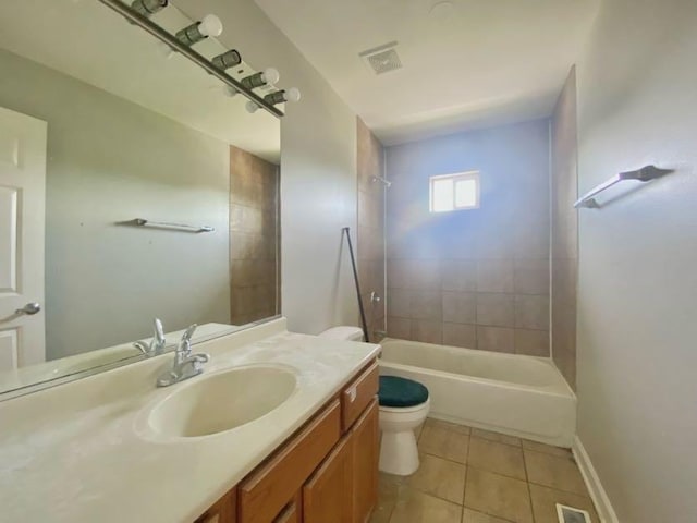 9159 S Dobson Ave, Chicago, IL 60619 - full bathroom with tile patterned flooring, vanity, and shower / bathtub combination