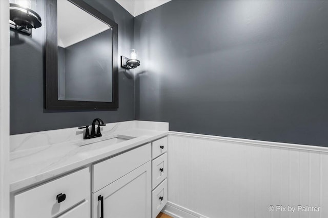 27W075 Fleming Dr, Winfield, IL 60190 - bathroom with wainscoting and vanity