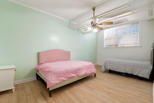 1360 E Madison Park Unit B, Chicago, IL 60615 - bedroom featuring light wood-type flooring and ceiling fan
