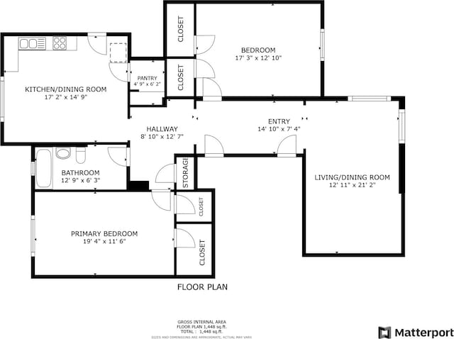 1360 E Madison Park Unit B, Chicago, IL 60615 - view of floor plan / room layout