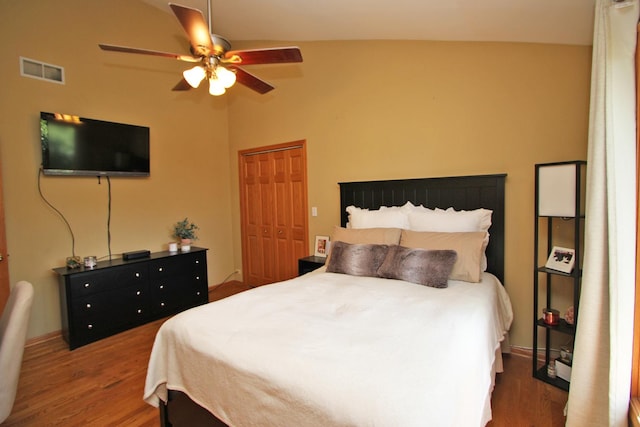 135 Miller Rd, Lake Zurich, IL 60047 - bedroom with wood finished floors, a closet, and ceiling fan