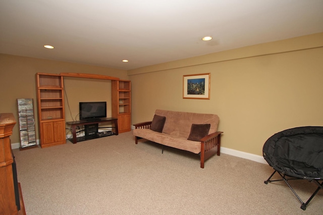 135 Miller Rd, Lake Zurich, IL 60047 - carpeted living area featuring recessed lighting