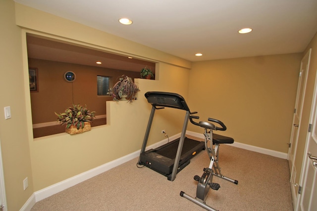 135 Miller Rd, Lake Zurich, IL 60047 - exercise room with carpet and recessed lighting