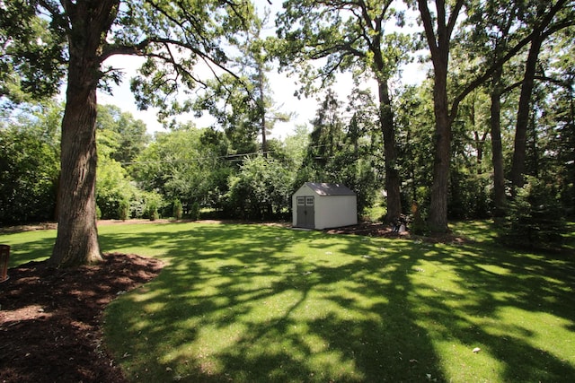 135 Miller Rd, Lake Zurich, IL 60047 - view of grassy yard with a storage unit