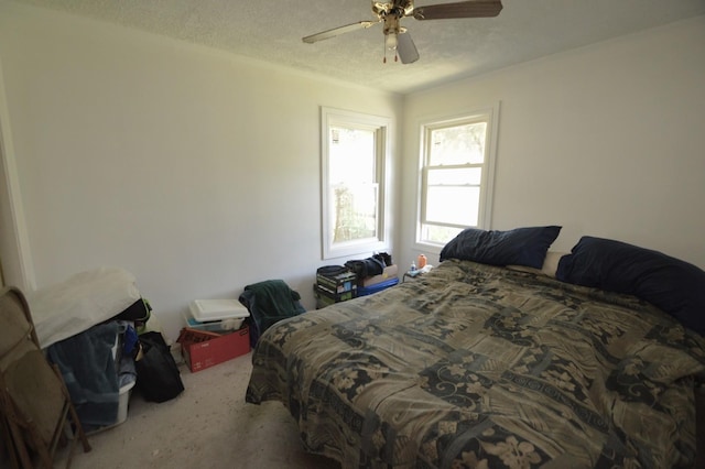 1509 Morris Ave, Berkeley, IL 60163 - bedroom with carpet flooring, ceiling fan, and a textured ceiling
