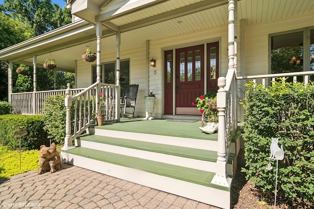 10305 Ridge Ln, Huntley, IL 60142 - doorway to property with covered porch