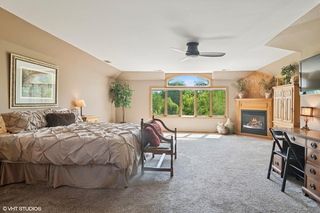 10305 Ridge Ln, Huntley, IL 60142 - bedroom featuring carpet and a glass covered fireplace