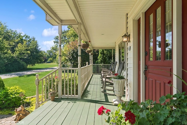 10305 Ridge Ln, Huntley, IL 60142 - wooden porch with a yard