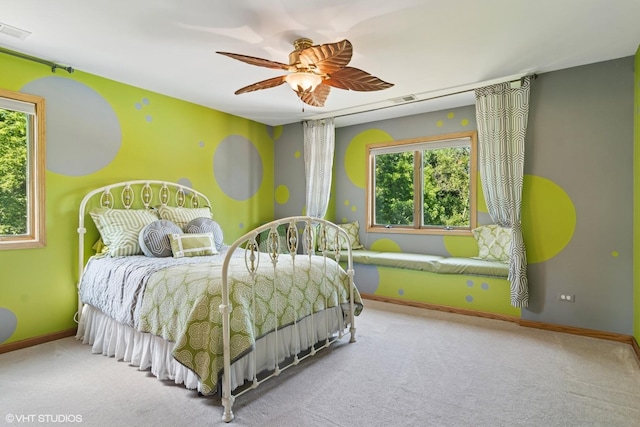 10305 Ridge Ln, Huntley, IL 60142 - bedroom with carpet and a ceiling fan