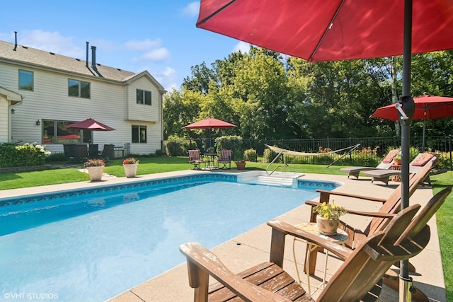 10305 Ridge Ln, Huntley, IL 60142 - view of pool with a patio area