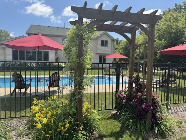 10305 Ridge Ln, Huntley, IL 60142 - view of pool with a pergola