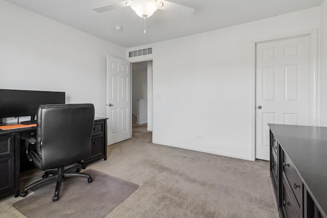774 Dover St, Pingree Grove, IL 60140 - home office featuring light carpet and a ceiling fan