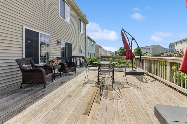 774 Dover St, Pingree Grove, IL 60140 - deck featuring a residential view, outdoor dining space, and an outdoor living space
