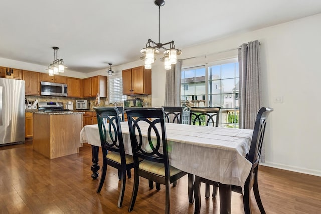 774 Dover St, Pingree Grove, IL 60140 - dining area with dark wood-style floors