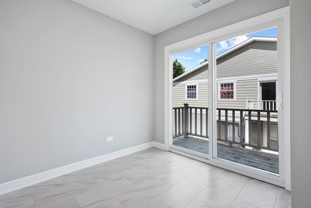 676 Cleo Ct Unit 676, Wheeling, IL 60090 - spare room featuring marble finish flooring and baseboards