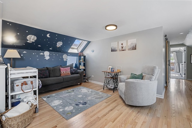 3251 N Racine Ave Unit 3, Chicago, IL 60657 - living room featuring a skylight and wood finished floors