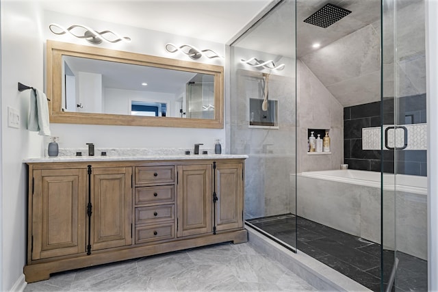 3251 N Racine Ave Unit 3, Chicago, IL 60657 - full bath with a stall shower and double vanity
