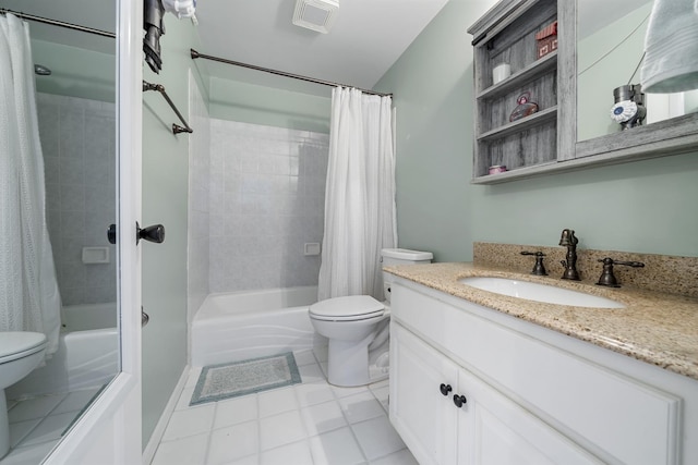 3251 N Racine Ave Unit 3, Chicago, IL 60657 - full bathroom featuring shower / tub combo, tile patterned flooring, and vanity