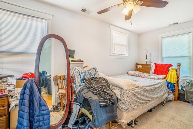 4438 N Moody Ave, Chicago, IL 60630 - bedroom with ceiling fan and carpet floors
