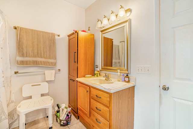 4438 N Moody Ave, Chicago, IL 60630 - full bathroom with tile patterned flooring and vanity