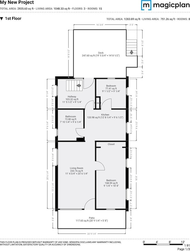 4438 N Moody Ave, Chicago, IL 60630 - view of room layout