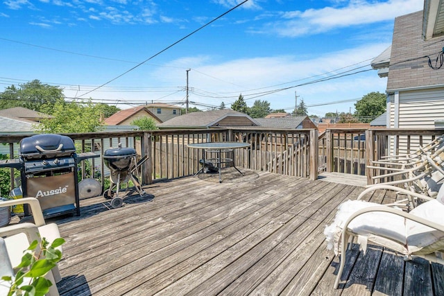 4438 N Moody Ave, Chicago, IL 60630 - wooden deck with grilling area