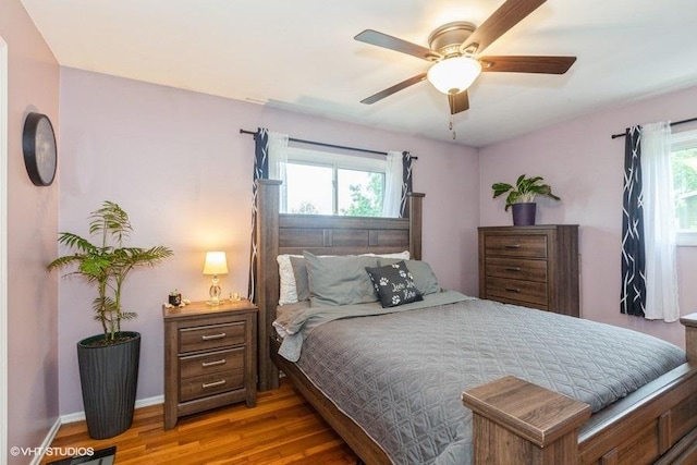 2S200 Valley Rd, Lombard, IL 60148 - bedroom featuring multiple windows, light wood-style flooring, and a ceiling fan