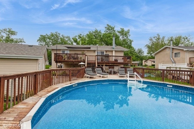 2S200 Valley Rd, Lombard, IL 60148 - outdoor pool with a deck and stairway