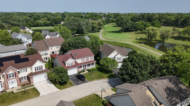 1505 Della Dr, Hoffman Estates, IL 60169 - aerial perspective of suburban area featuring a nearby body of water and a golf club