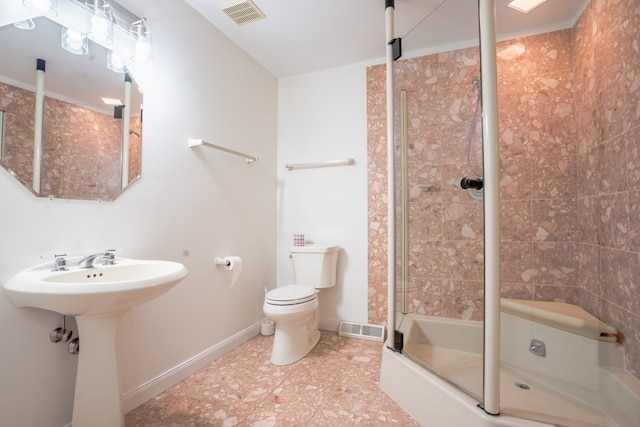 921 Cassie Dr, Joliet, IL 60435 - full bath with baseboards and tile patterned flooring