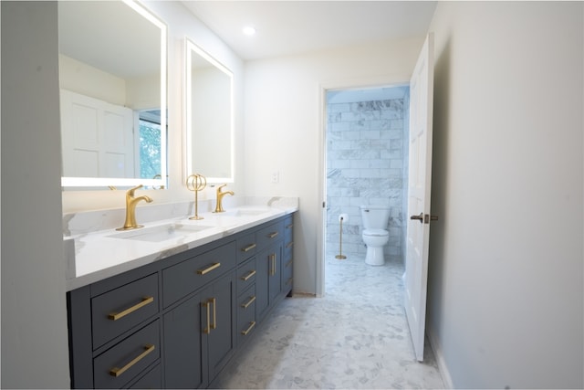 921 Cassie Dr, Joliet, IL 60435 - full bath featuring double vanity and toilet