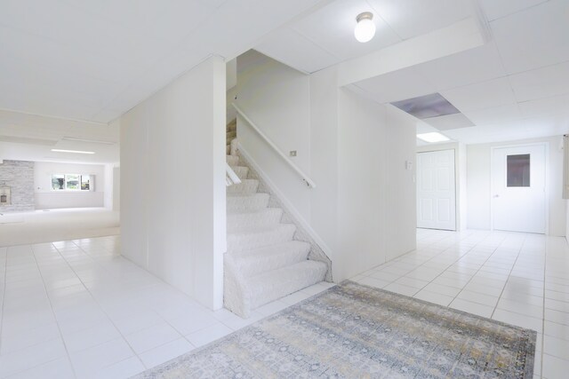921 Cassie Dr, Joliet, IL 60435 - stairs featuring tile patterned flooring