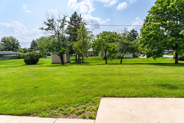921 Cassie Dr, Joliet, IL 60435 - view of green lawn featuring a storage shed