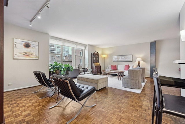 1325 N State Pkwy Unit 8E, Chicago, IL 60610 - living room featuring track lighting and baseboards