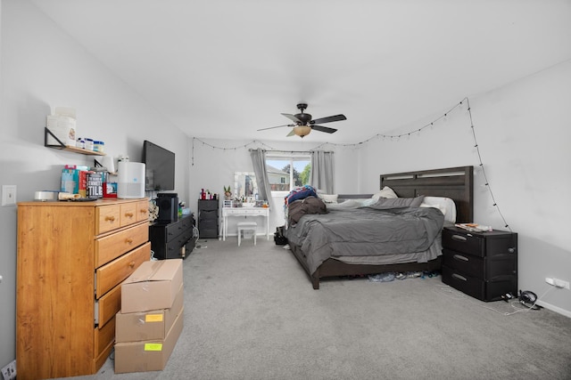 1100 Singleton Dr, Roselle, IL 60172 - bedroom featuring light colored carpet and ceiling fan