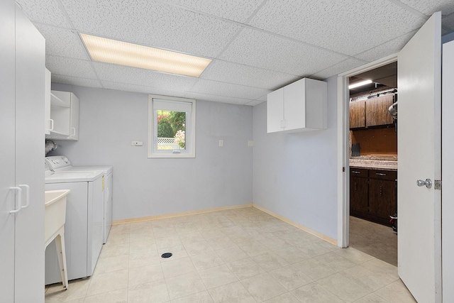 15363 Sunflower Ct, Orland Park, IL 60462 - washroom featuring washer and dryer and cabinet space