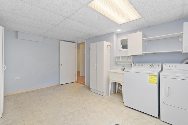 15363 Sunflower Ct, Orland Park, IL 60462 - laundry room featuring washer and dryer and light flooring