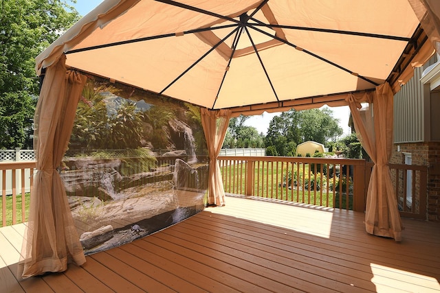 15363 Sunflower Ct, Orland Park, IL 60462 - wooden terrace featuring a gazebo
