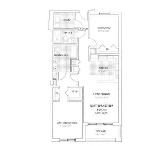3630 N Harlem Ave Unit 407, Chicago, IL 60634 - view of home floor plan