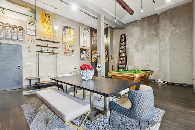 1215 W Gunnison St Unit 202, Chicago, IL 60640 - dining room with wood finished floors and billiards table