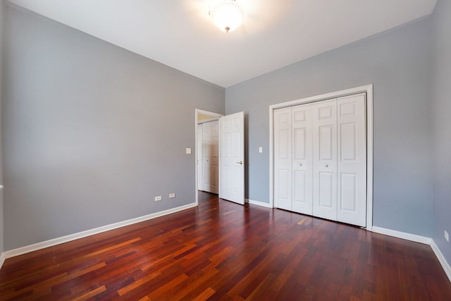 3002 W Montrose Ave Unit 2A, Chicago, IL 60618 - unfurnished bedroom featuring wood finished floors and a closet